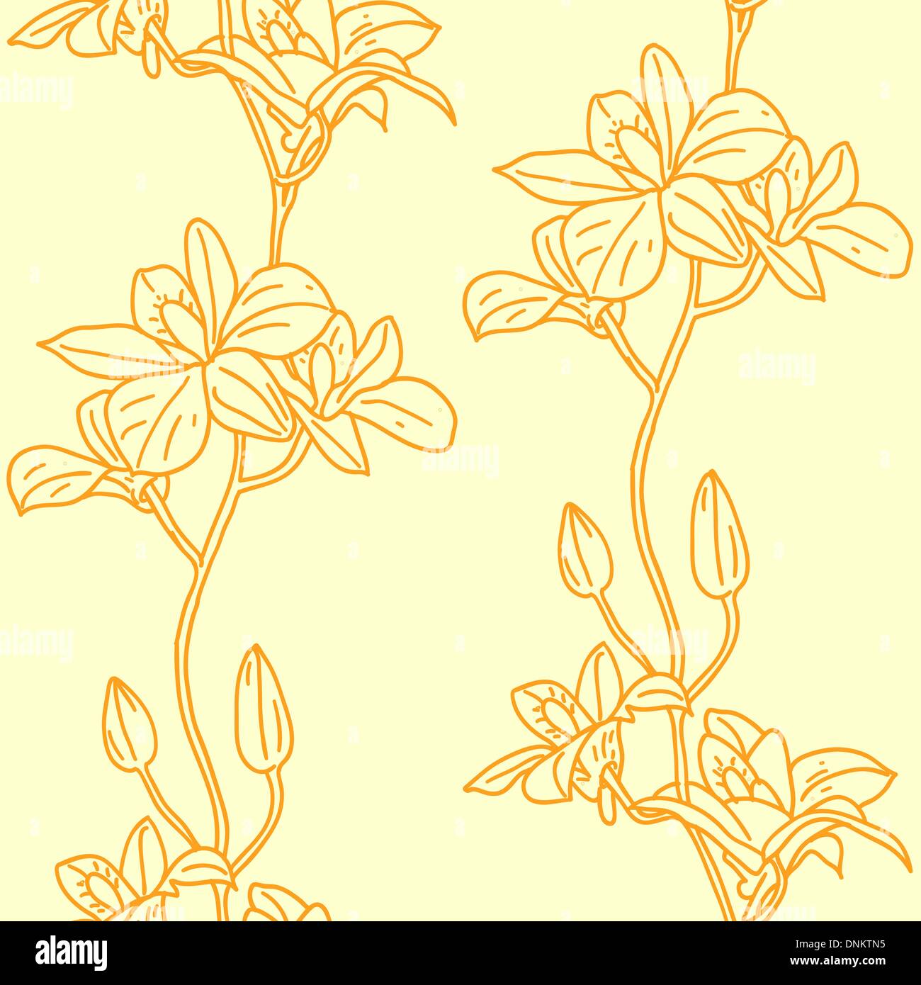 Vector seamless background with orchids Stock Vector Image & Art - Alamy