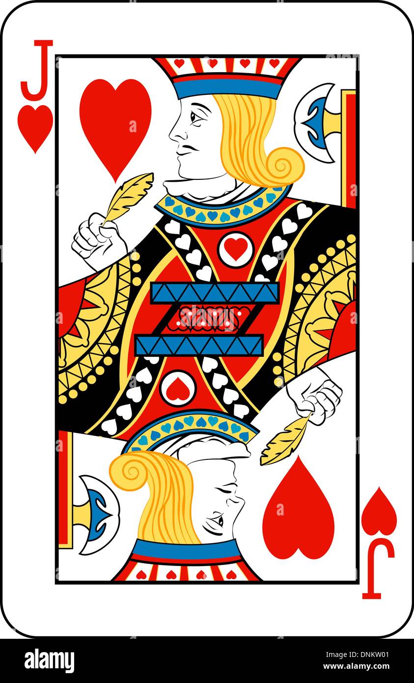 Jack of Hearts playing card Stock Vector Art & Illustration, Vector ...