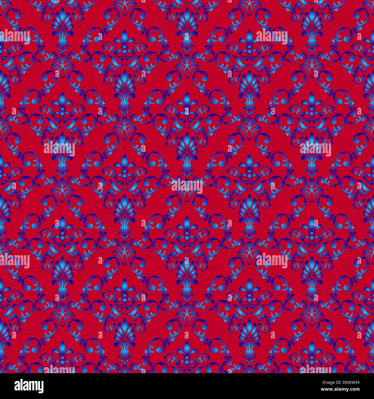 Seamless wallpaper pattern from abstract smooth forms, vector Stock ...