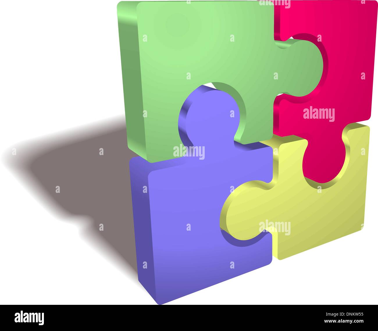 An illustration of a completed jigsaw puzzle icon Stock Vector Image ...
