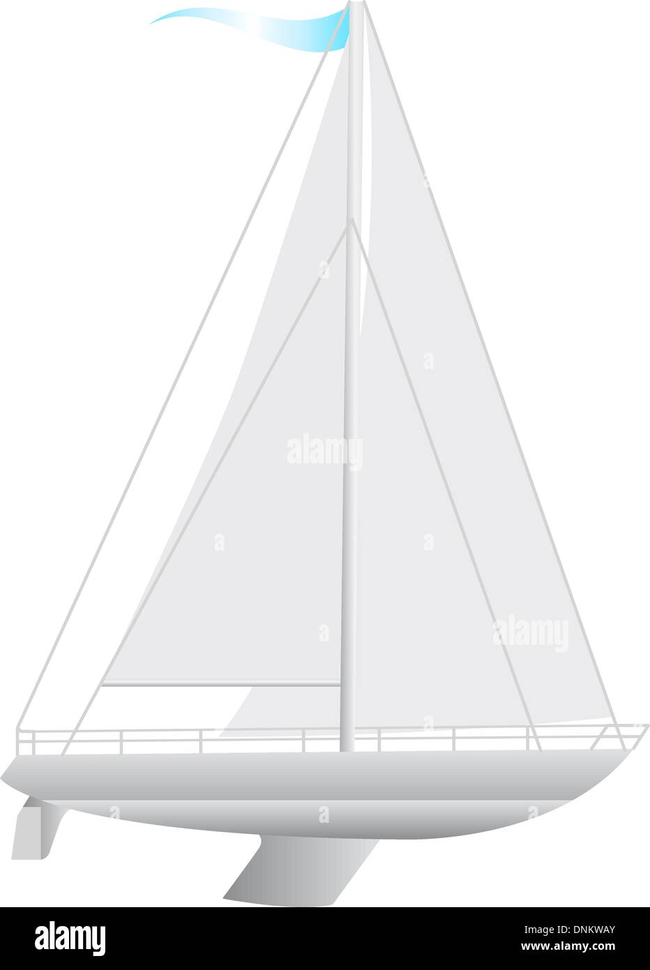 Sailing boat floating. Vector illustration Stock Vector Image & Art - Alamy