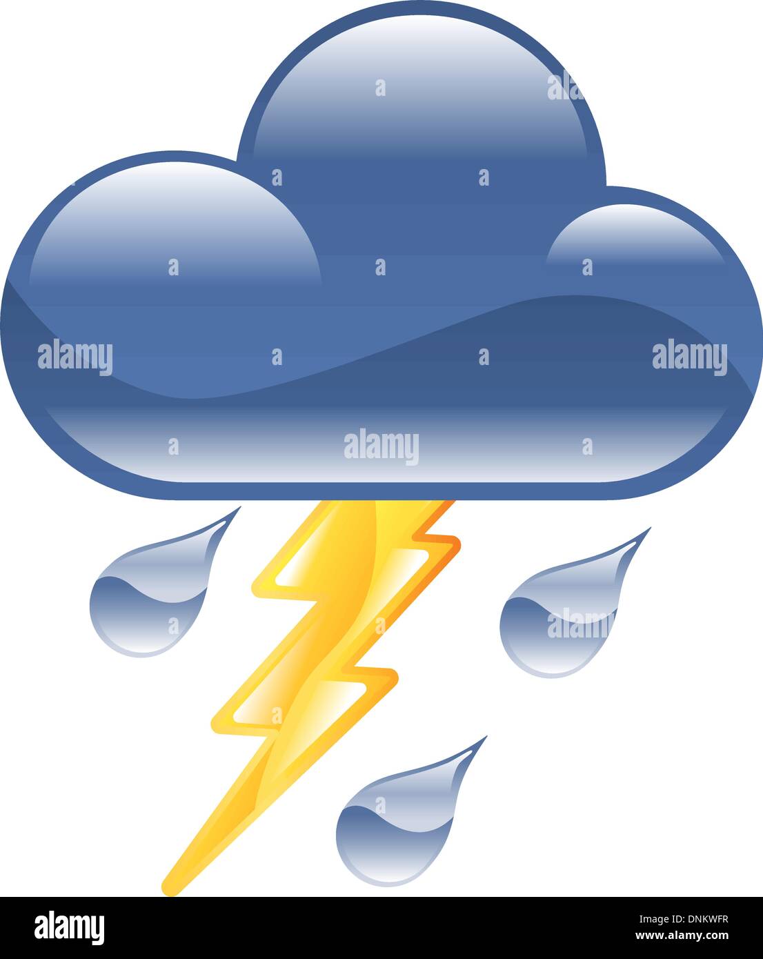 Illustration of rain cloud with lightning Stock Vector Image & Art Alamy