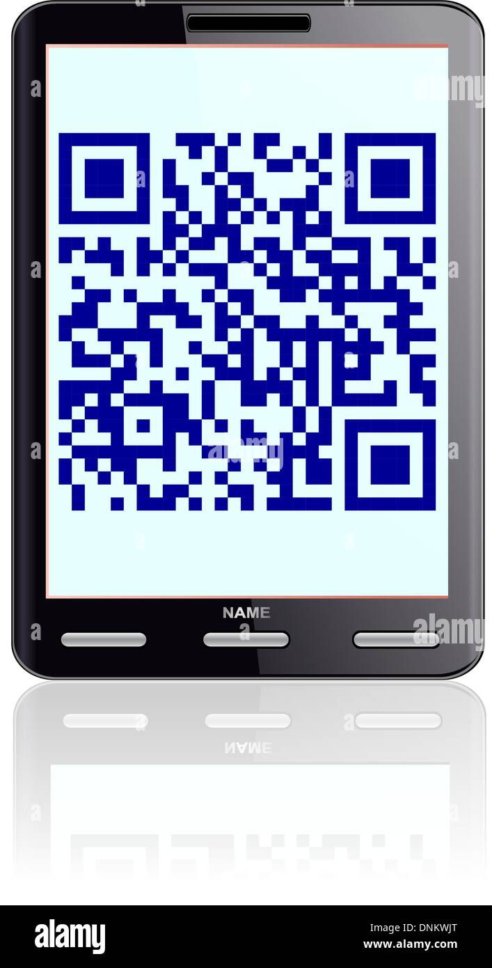Tablet computer with QR code Stock Vector Image & Art - Alamy