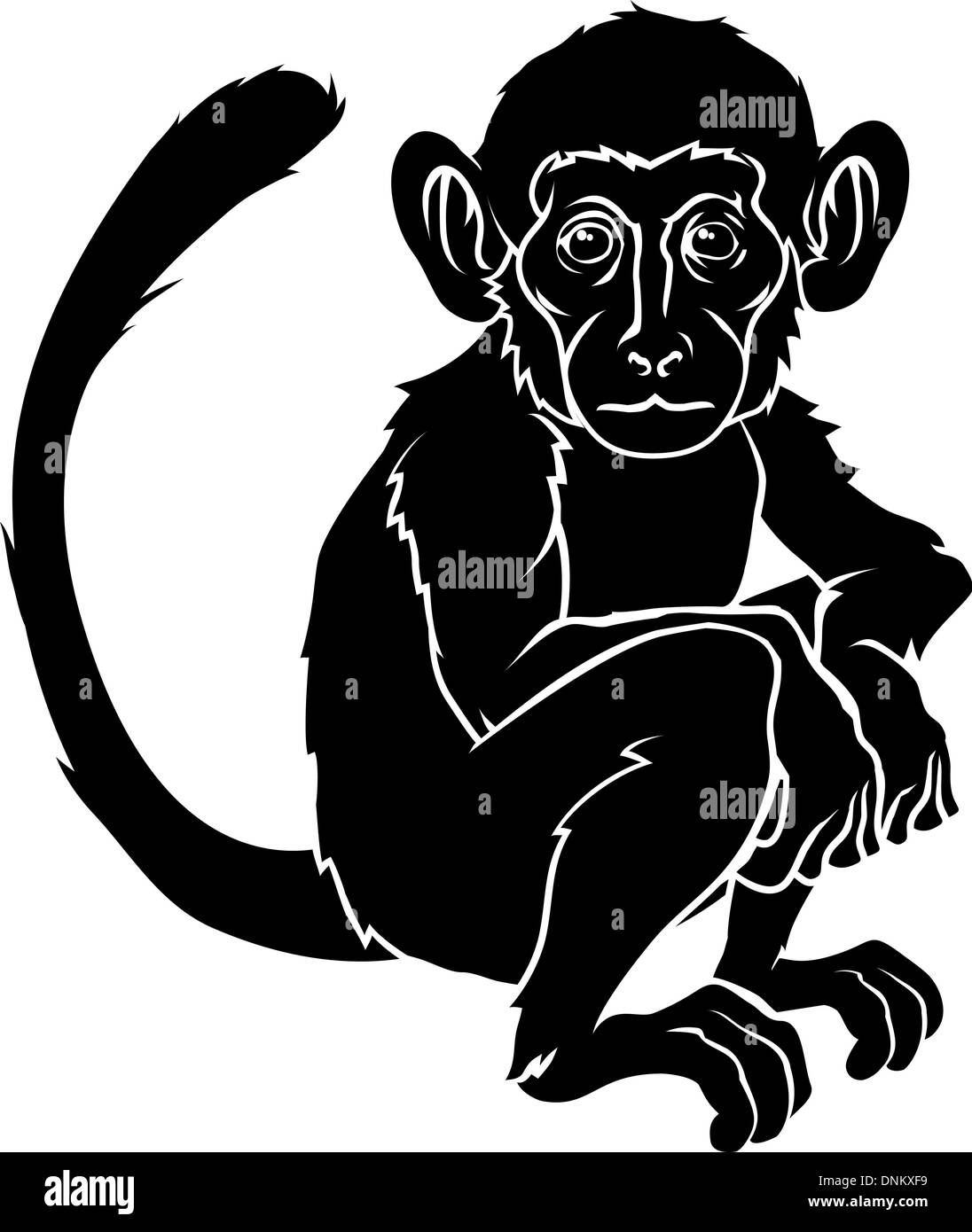 An illustration of a stylised monkey perhaps a monkey tattoo Stock Vector  Image & Art - Alamy