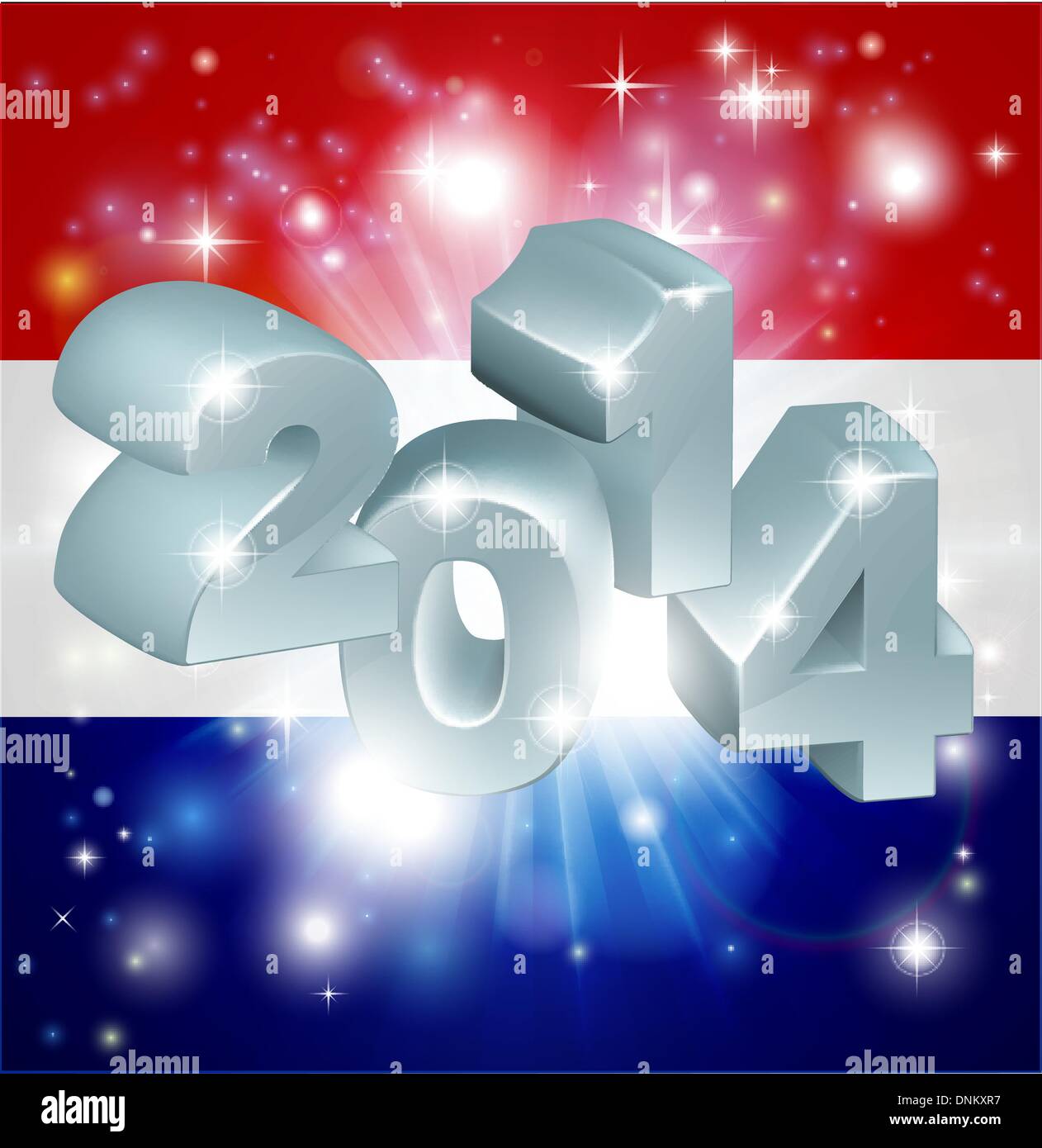 Flag of the Netherlands 2014 background. New Year or similar concept Stock Vector
