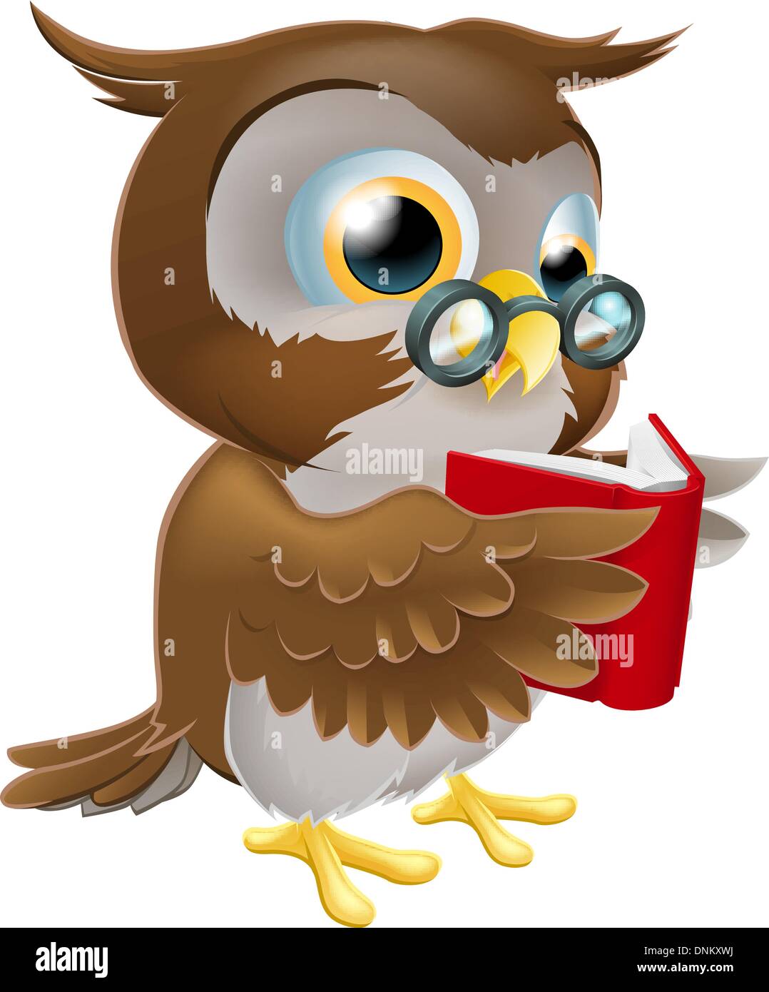 Cute cartoon wise owl wearing hi-res stock photography and images - Alamy