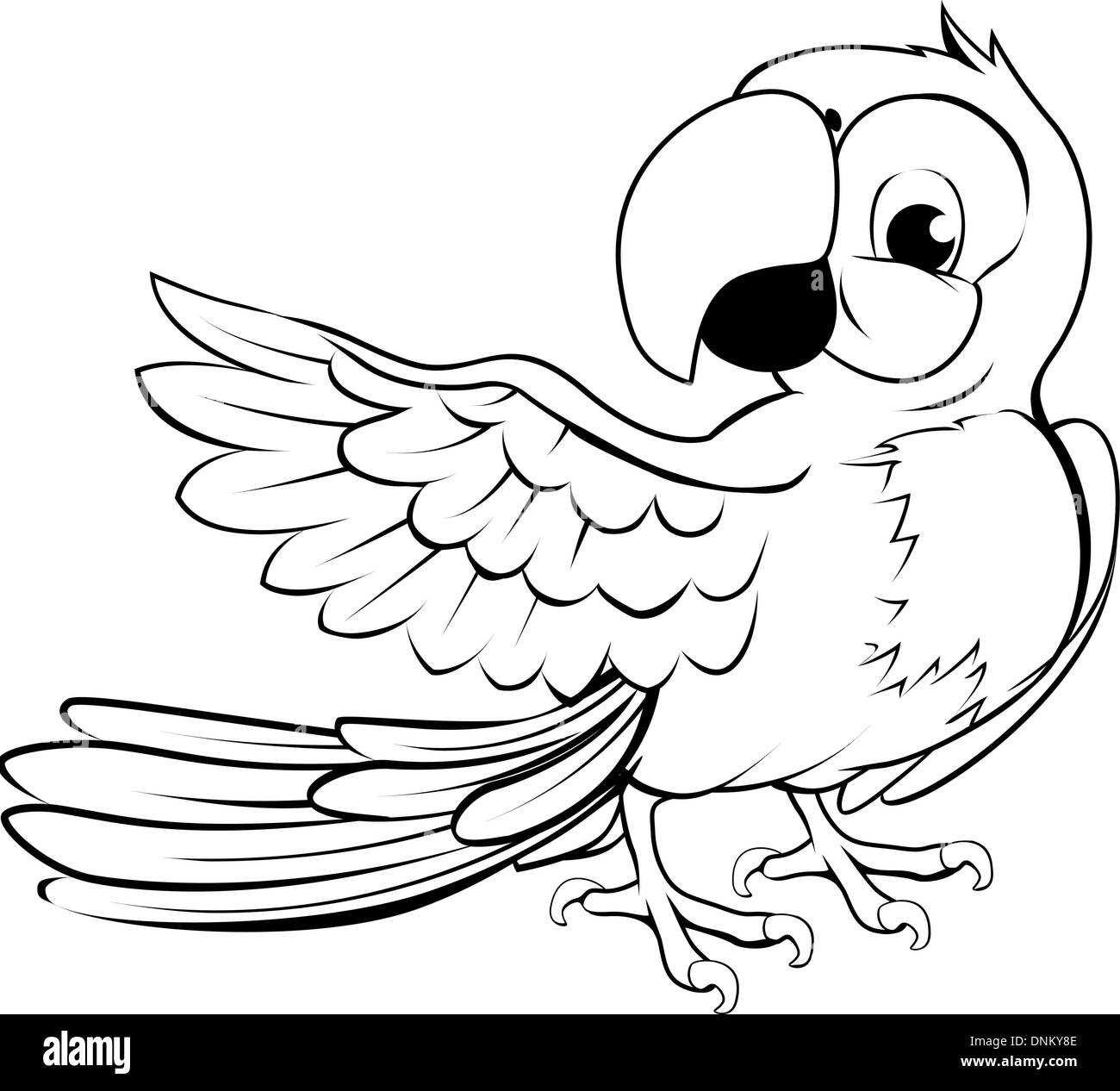 Parrot cartoon Black and White Stock Photos & Images - Alamy