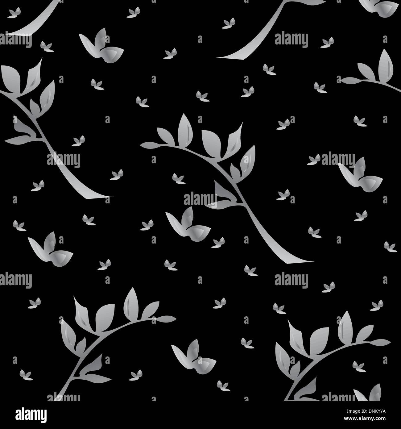 Seamless wallpaper a seam with flower and leaves Stock Vector Image ...