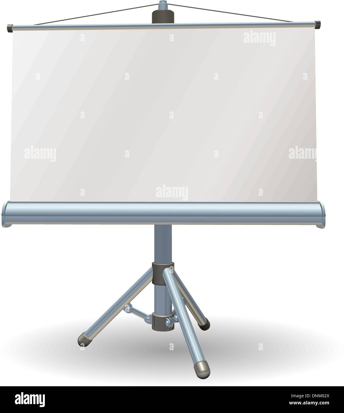 A blank presentation or projector roller screen Stock Vector Image
