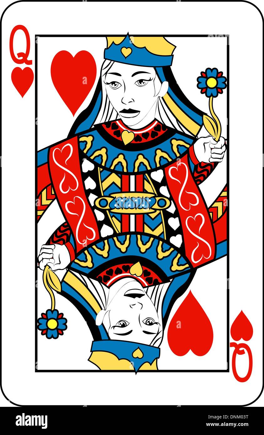 Queen of hearts playing card hi-res stock photography and images - Alamy