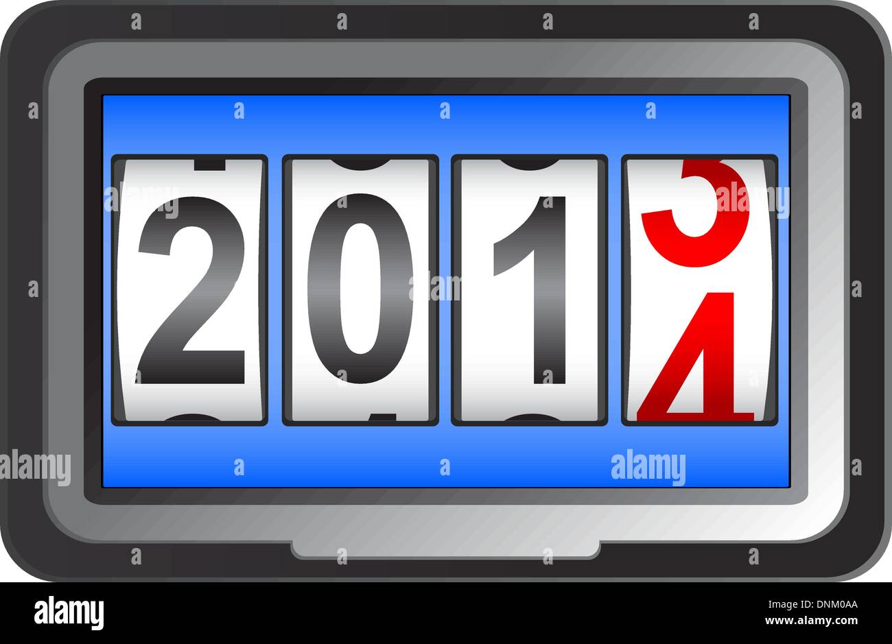 2014 New Year counter, vector. Stock Vector