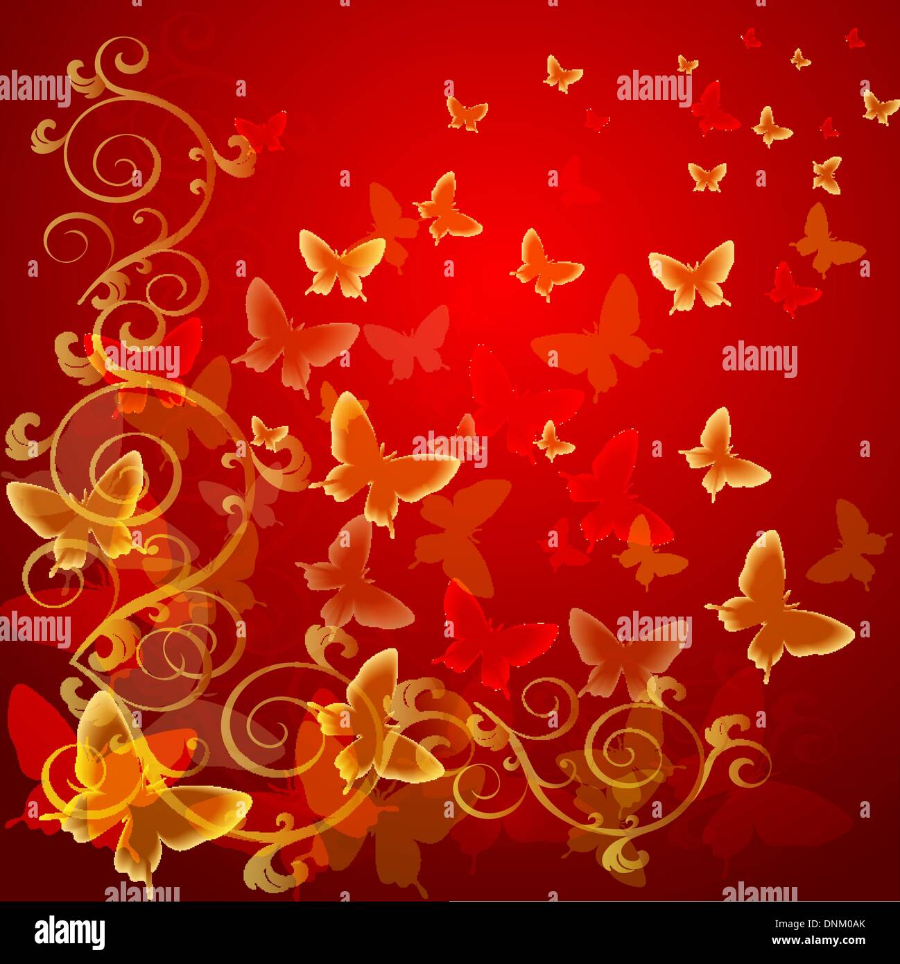 Cool background with a butterfly Stock Vector Images - Alamy