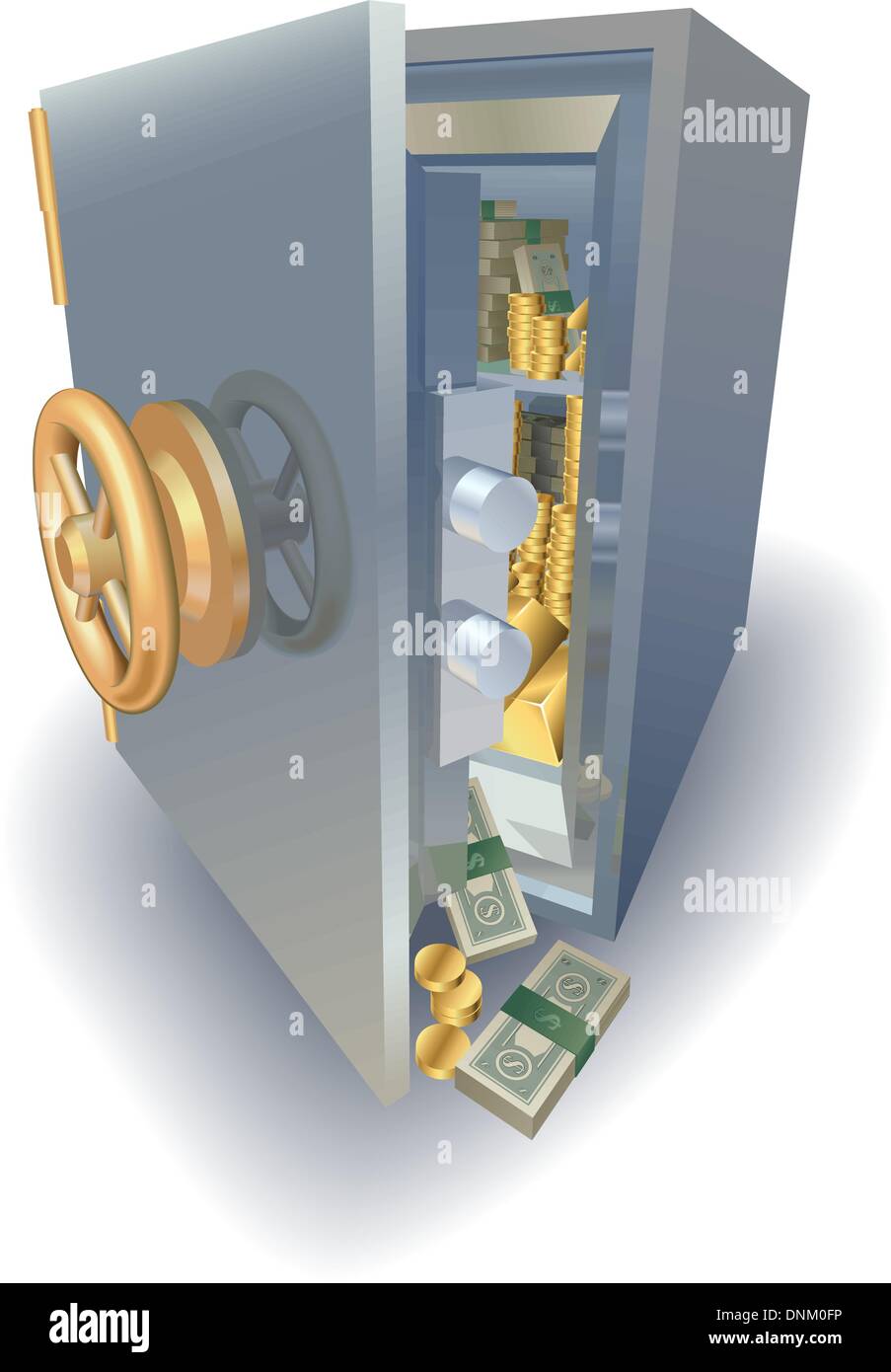Safe full gold bars Stock Vector Images Alamy