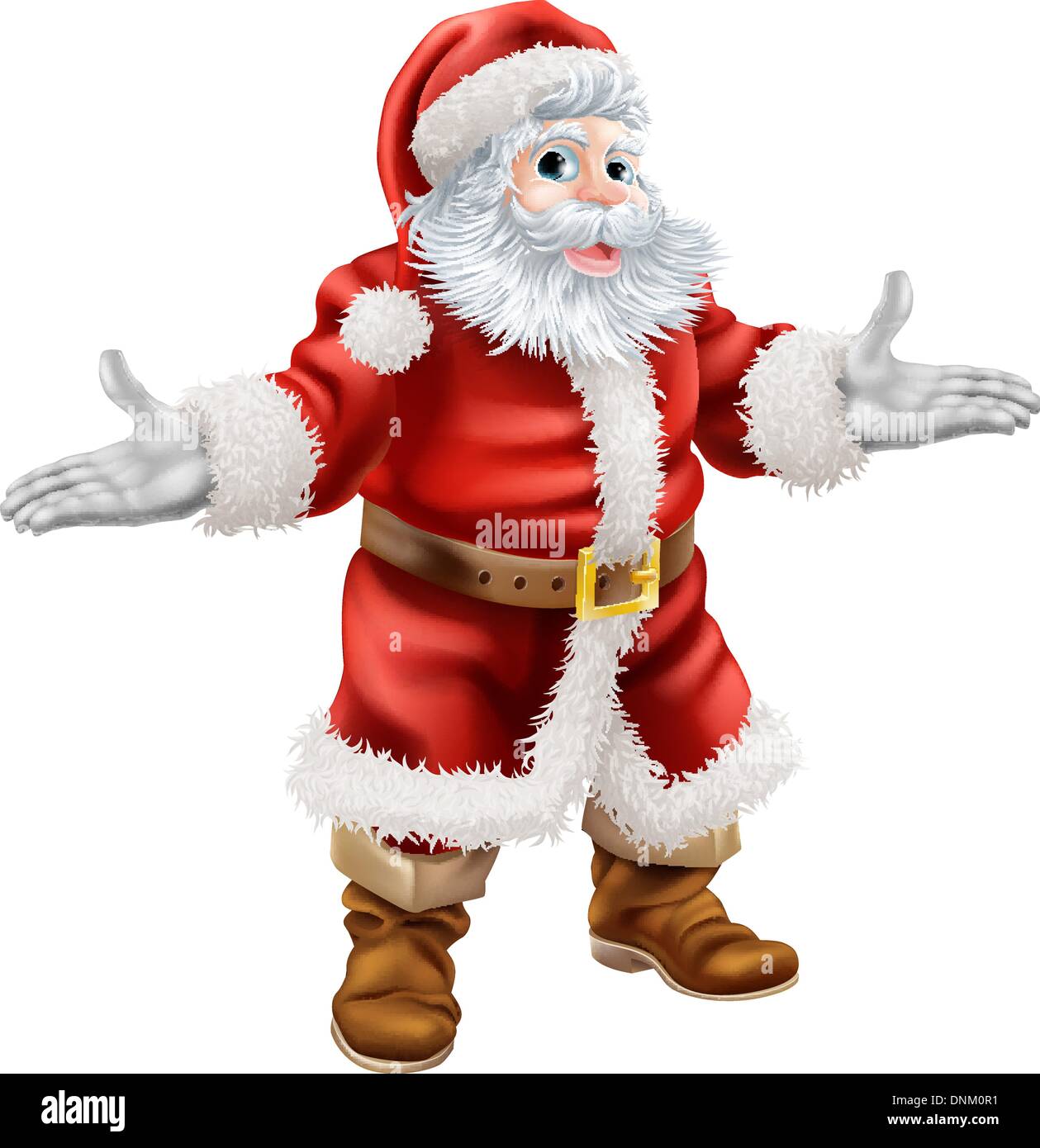 Christmas cartoon illustration of full body standing happy Santa Claus  Stock Vector Image & Art - Alamy