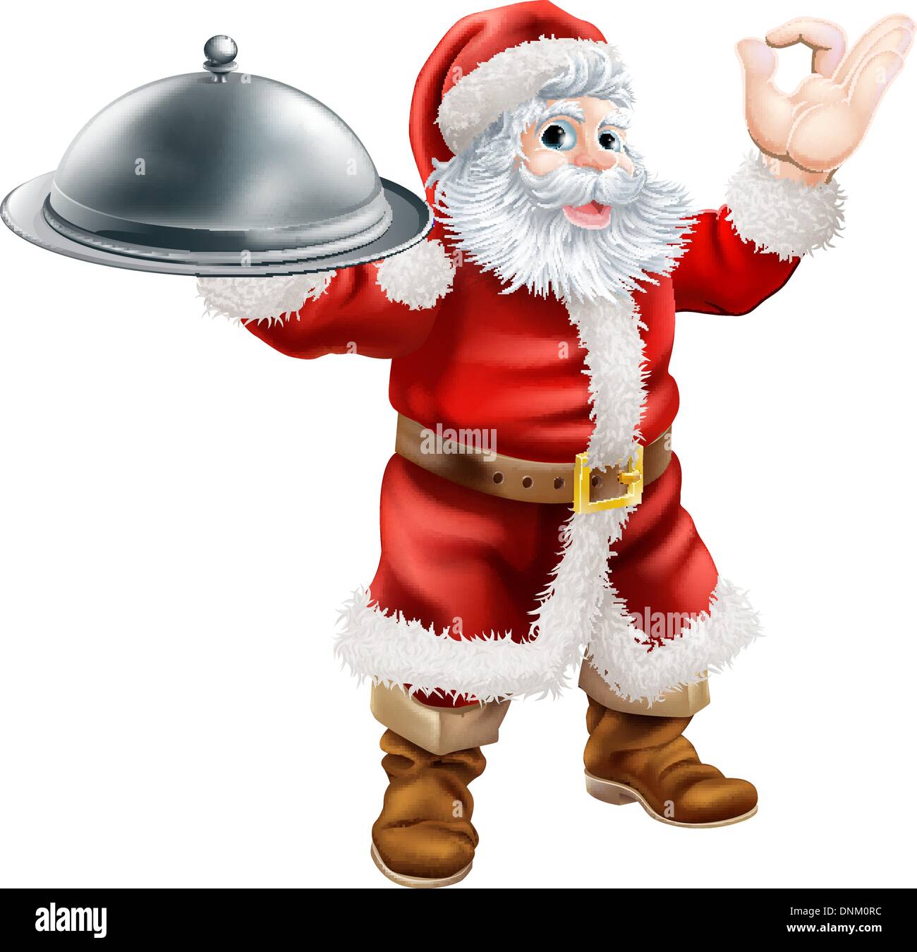 An Illustration Of Santa Claus Doing A Chef s Perfect Sign With His 