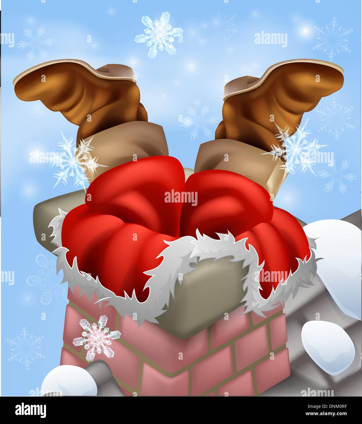 Santa claus stuck in chimney hi-res stock photography and images - Alamy