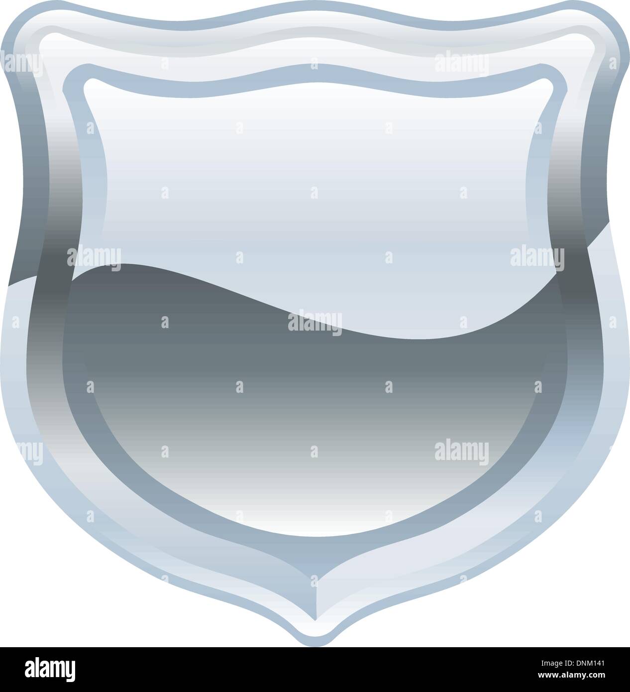 Illustration of a silver shield Stock Vector