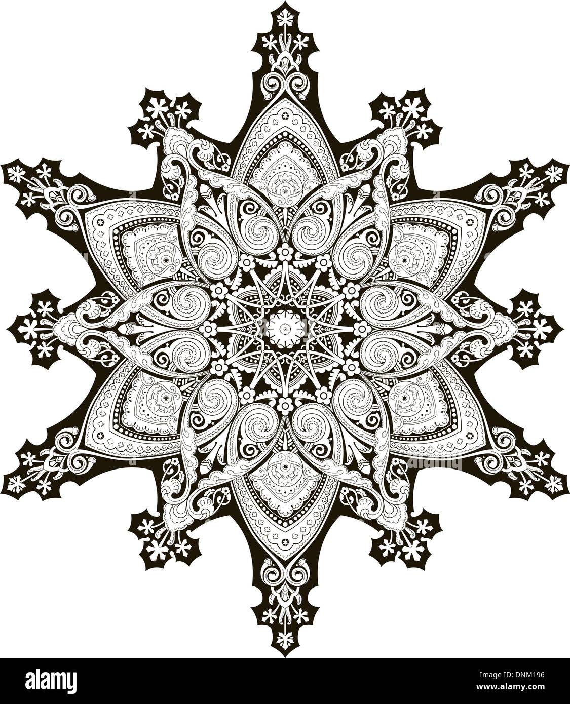 A beautiful Arabic middle eastern floral pattern motif, based on ...