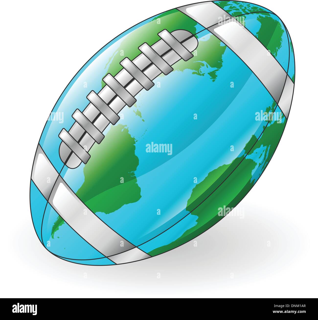 World globe American football ball concept illustration Stock Vector Image & Art Alamy