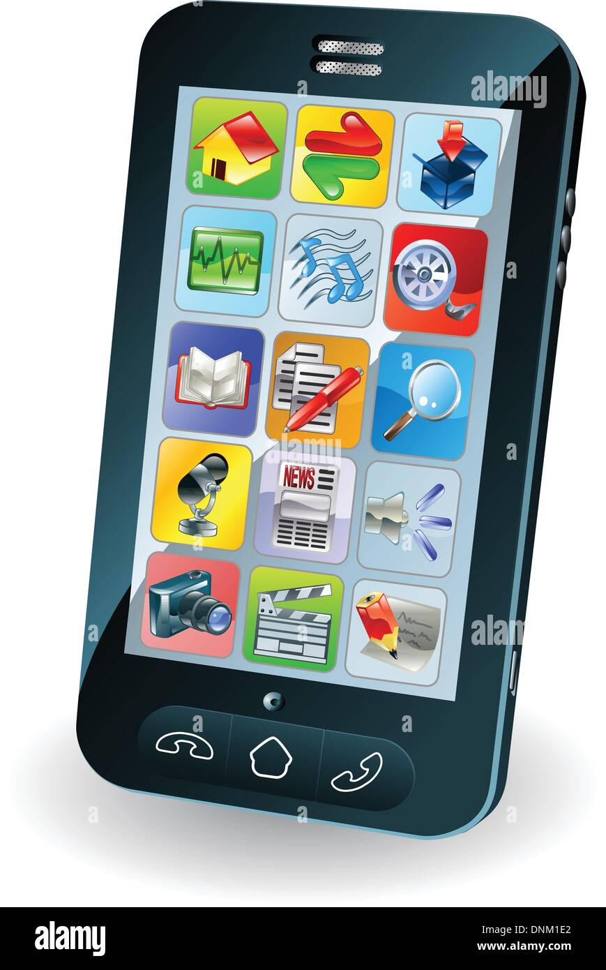 Illustration of a new smart mobile phone Stock Vector Image & Art - Alamy