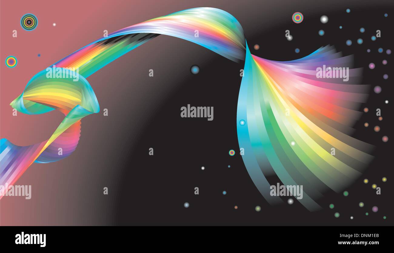 An illustration of an abstract rainbow background Stock Vector