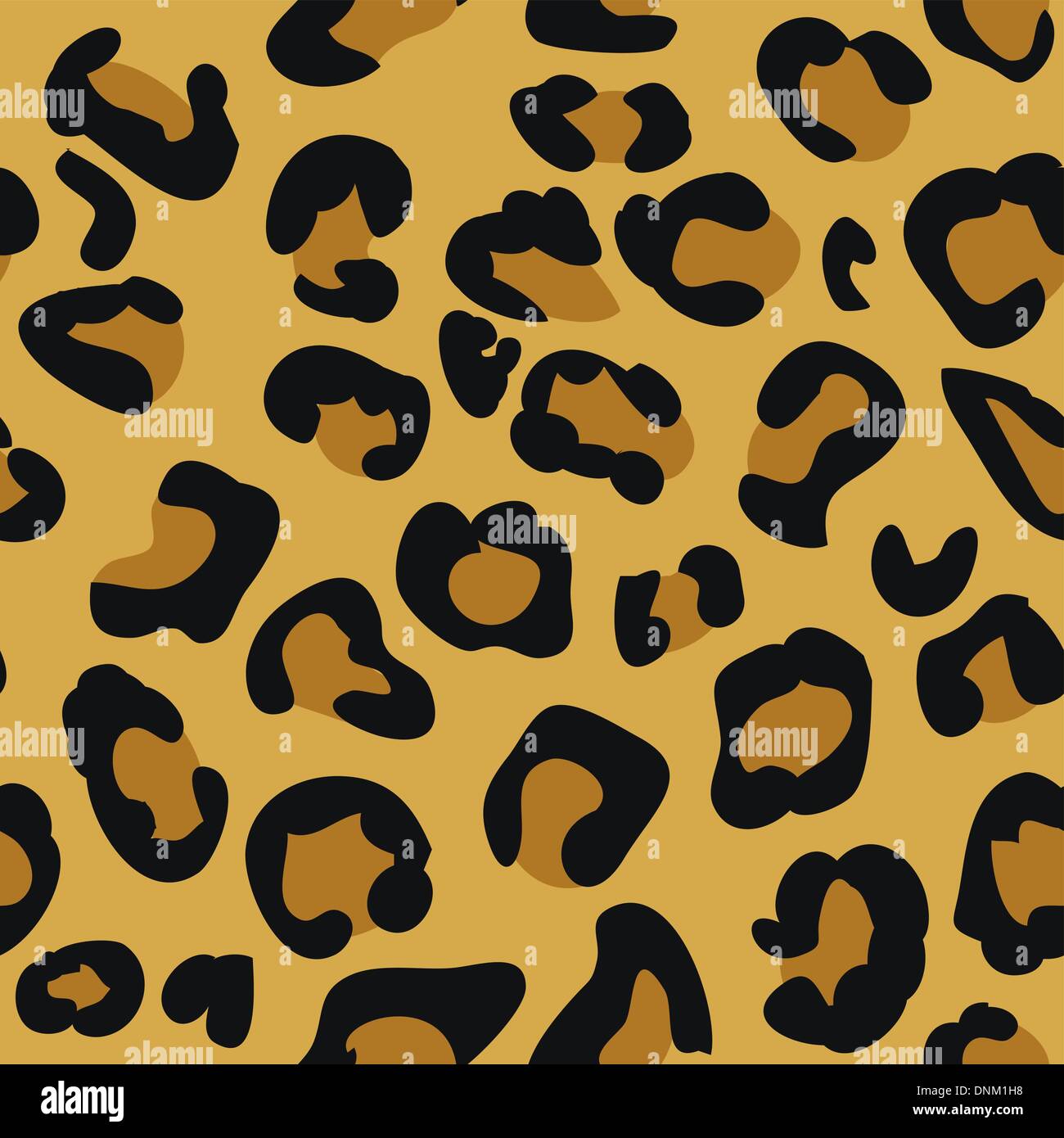 Seamless tiling leopard skin animal print pattern. Created especially to look at their best when tiled. Stock Vector
