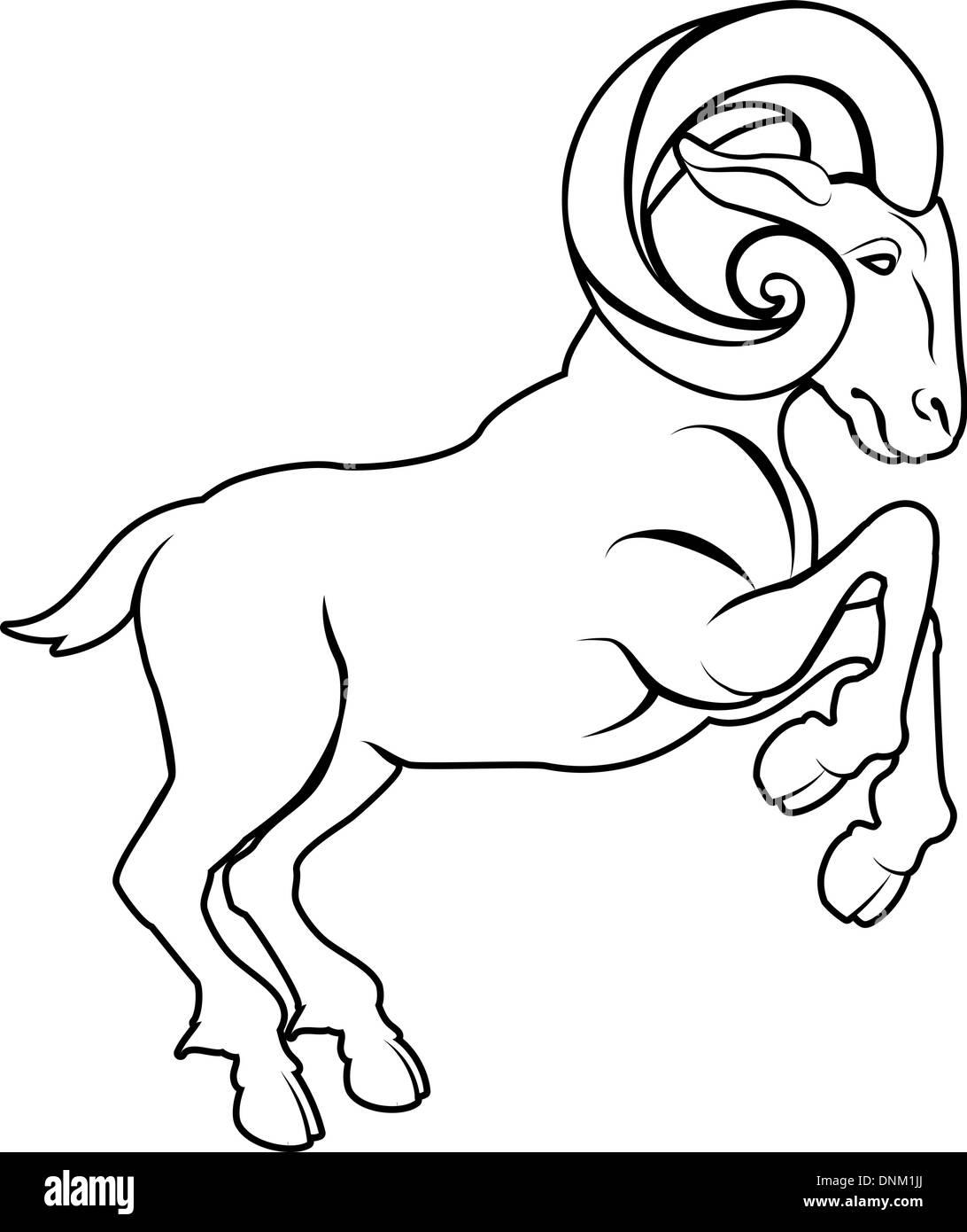 ram clipart black and white