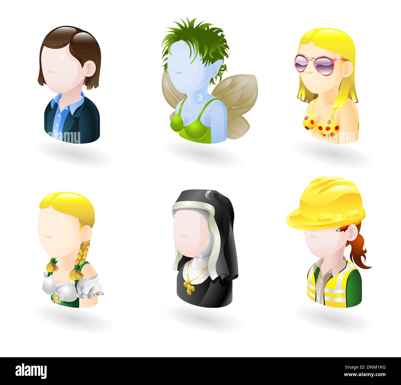An avatar people web or internet icon set series. Includes female characters of business woman, fairy or elf, bikini girl, germa Stock Vector Image & Art - Alamy An avatar people web or internet icon set series. Includes female characters of business woman, fairy or elf, bikini girl, germa Stock Vector Image & Art - Alamy