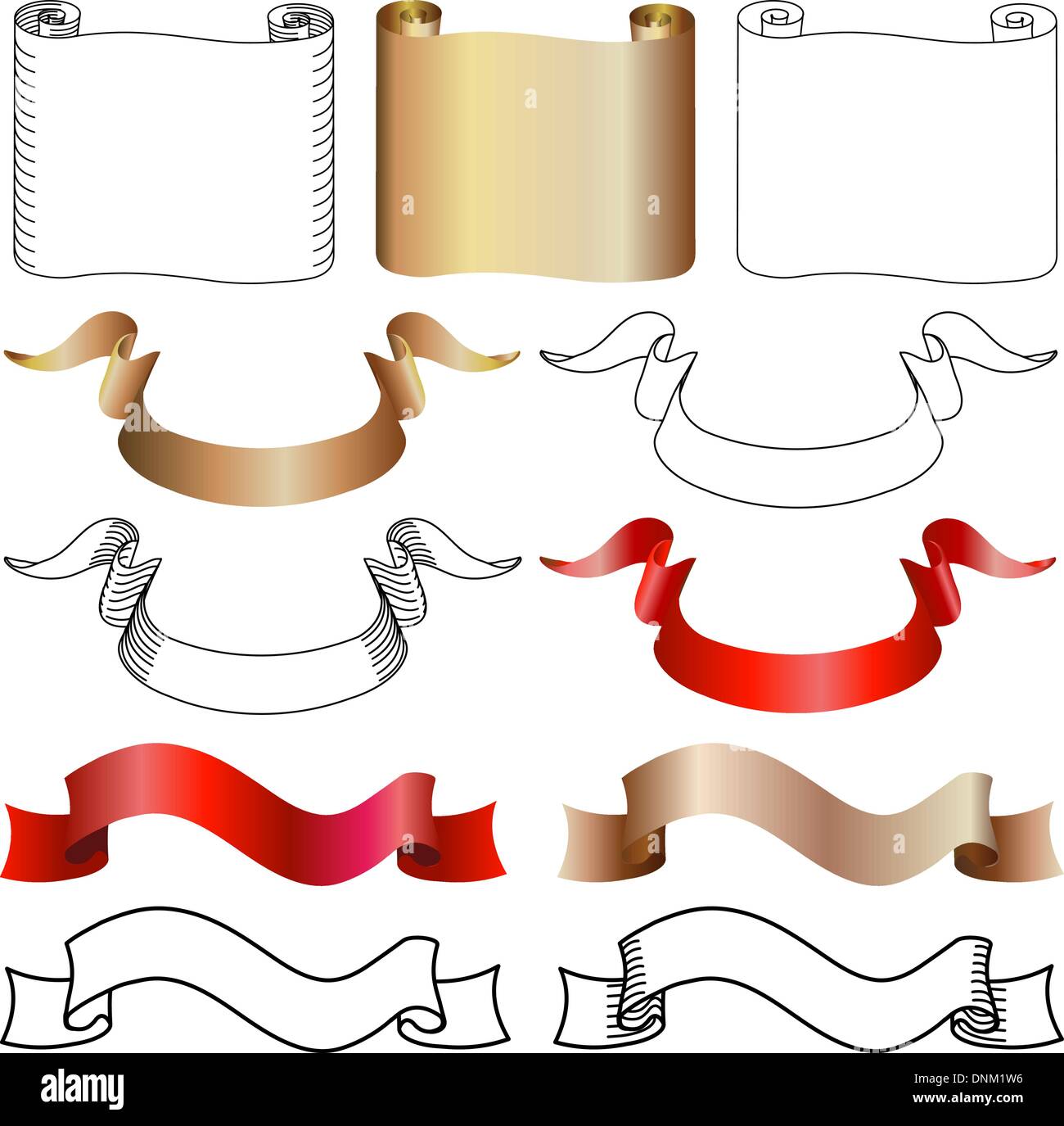 Scroll Banner Designs Vector