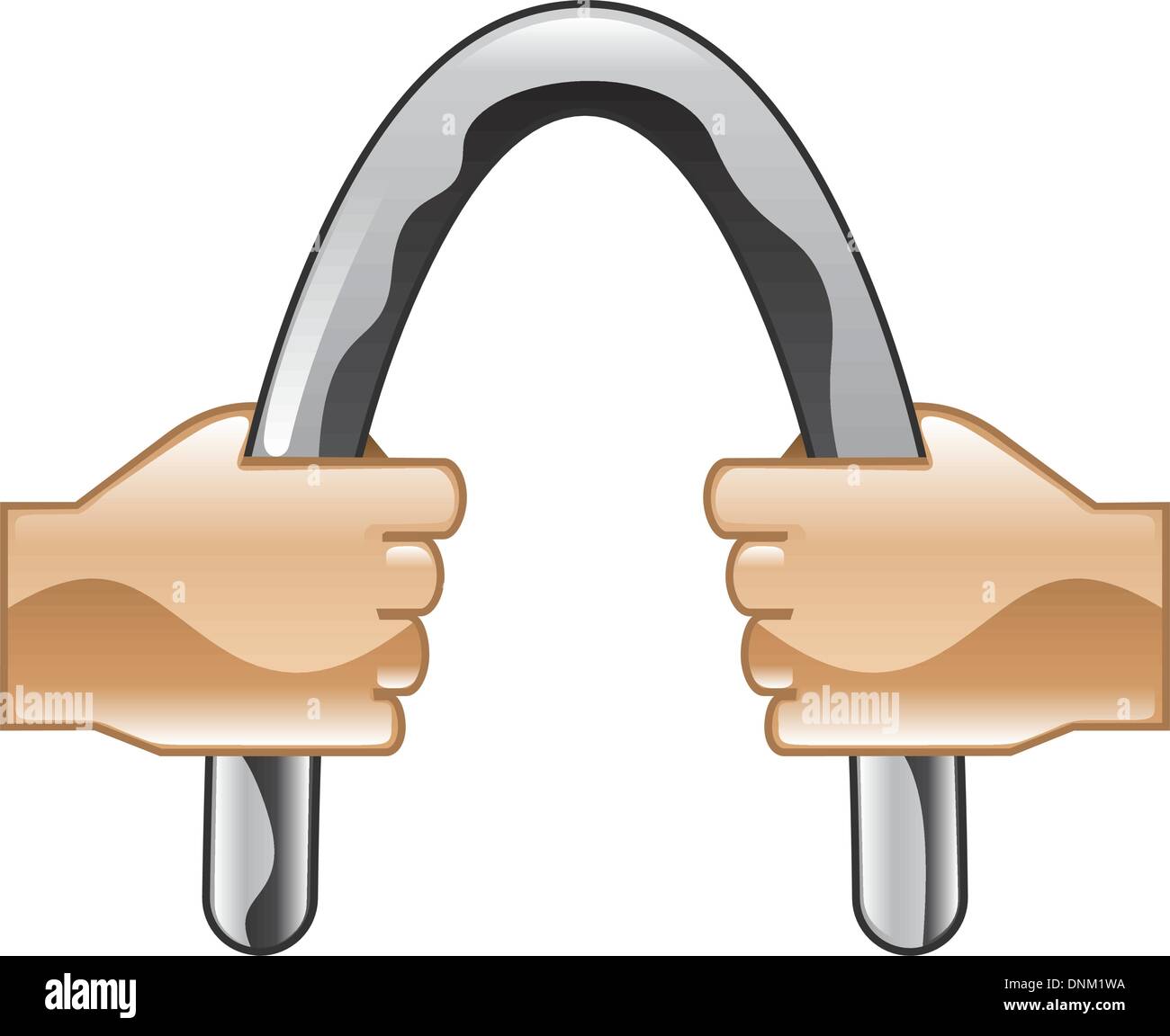 Illustration of hands bending a bar Stock Vector Image Art Alamy