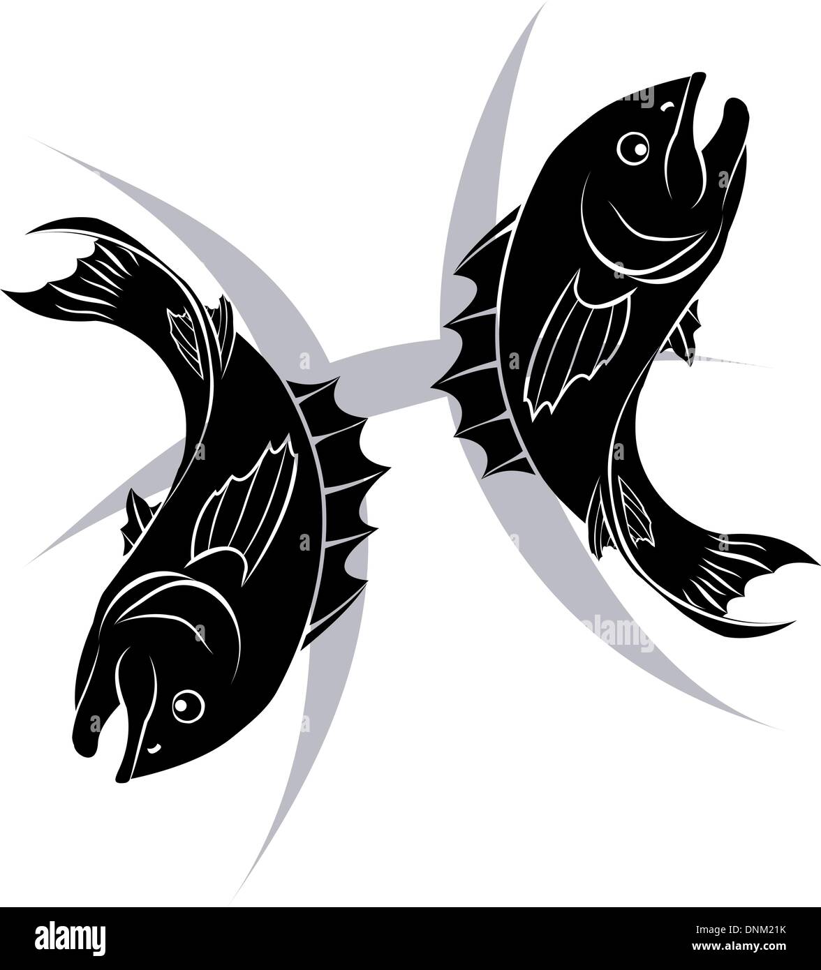 Illustration of Pisces the fish zodiac horoscope astrology sign Stock  Vector Image & Art - Alamy