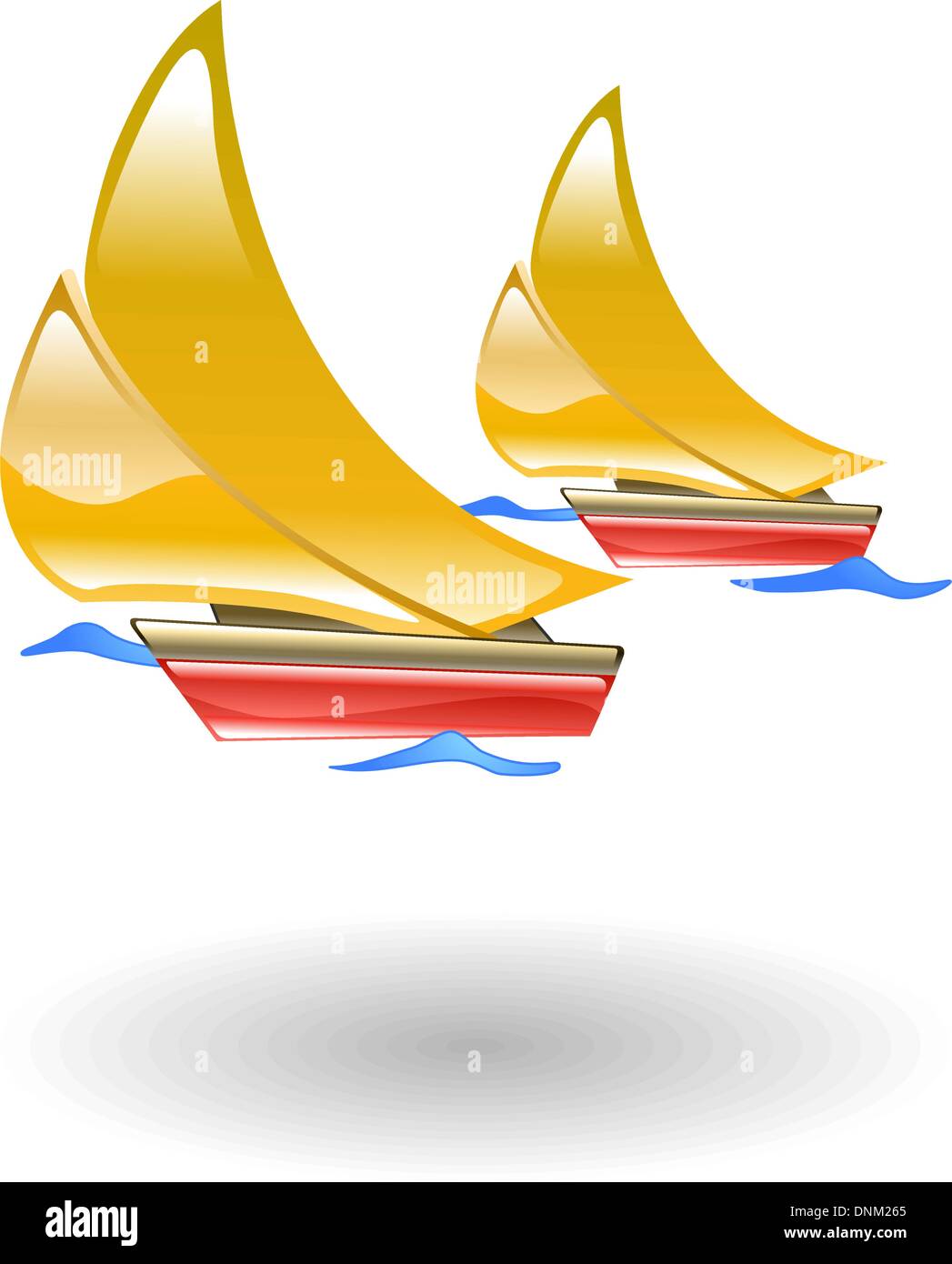 Illustration of two sailboats Stock Vector Image & Art Alamy
