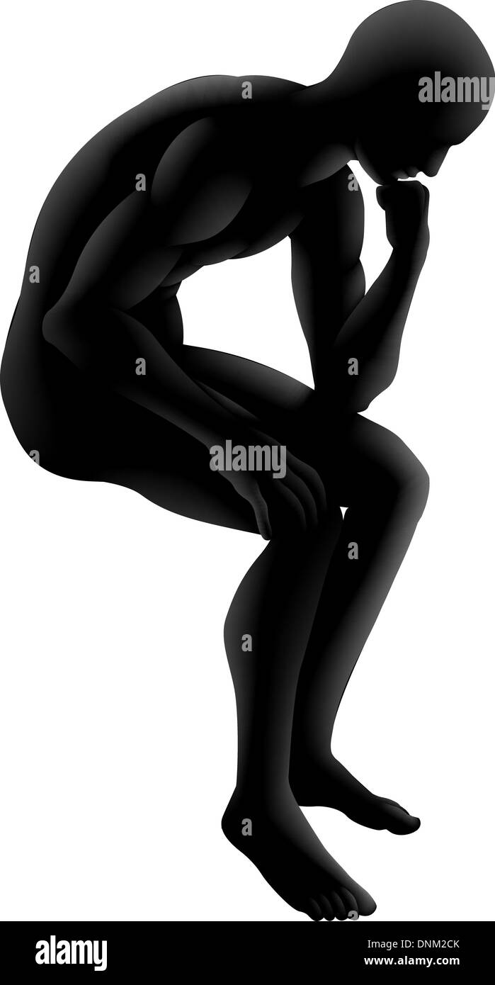 The thinker pose hi-res stock photography and images - Alamy