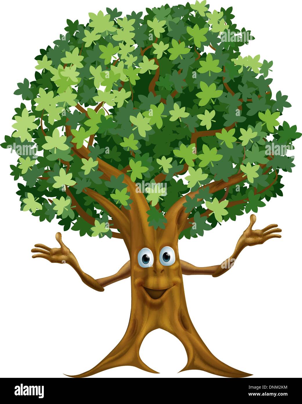 Illustration of a friendly cartoon tree character or mascot Stock Vector  Image & Art - Alamy
