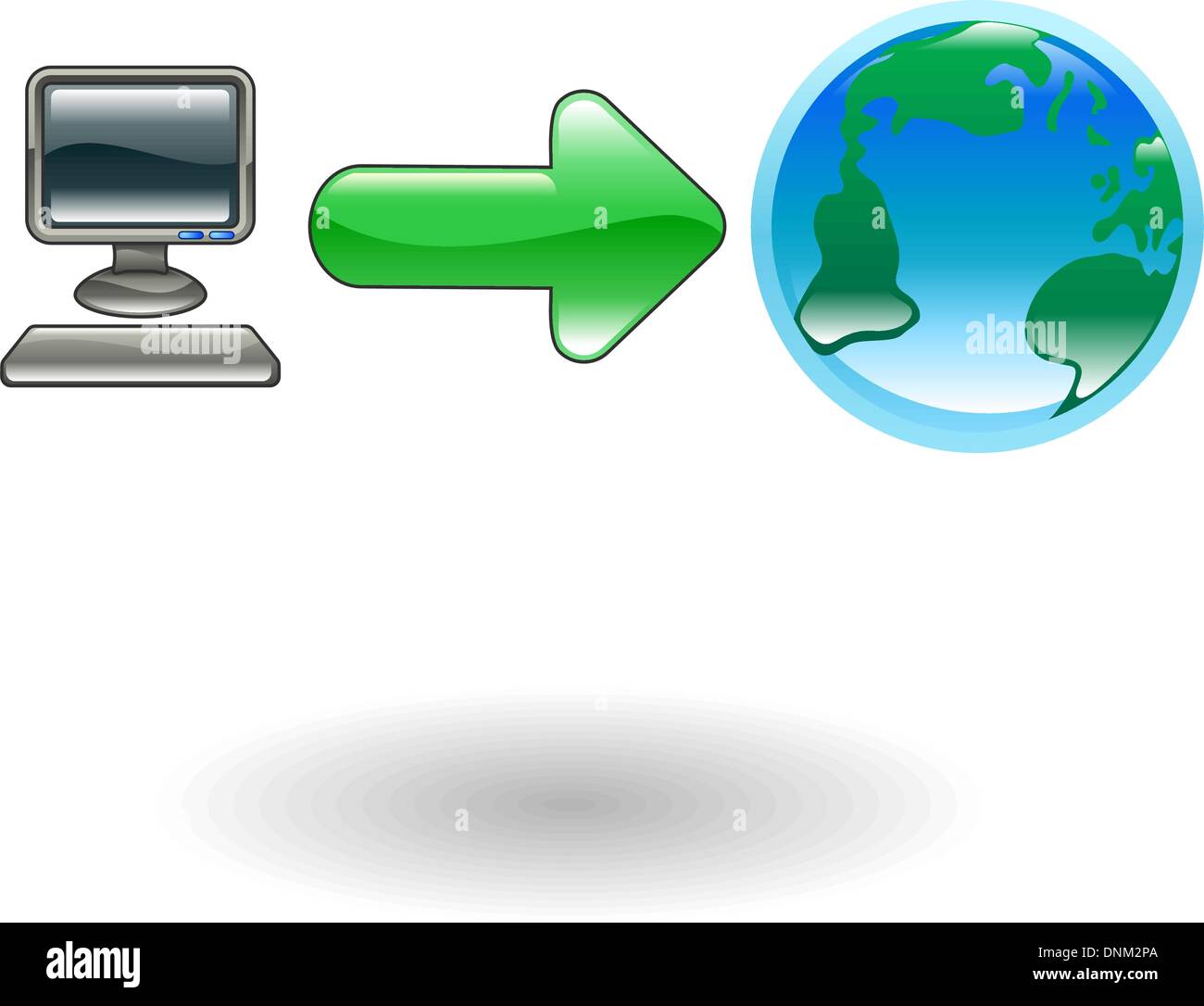 Illustration of computer upload Stock Vector Image & Art - Alamy