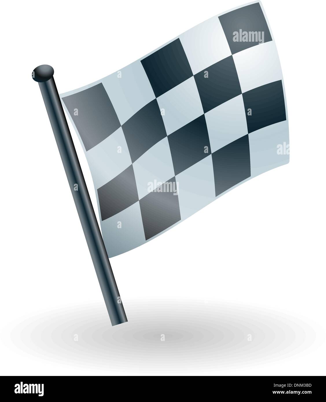 Illustration of black and white checkered flag Stock Vector