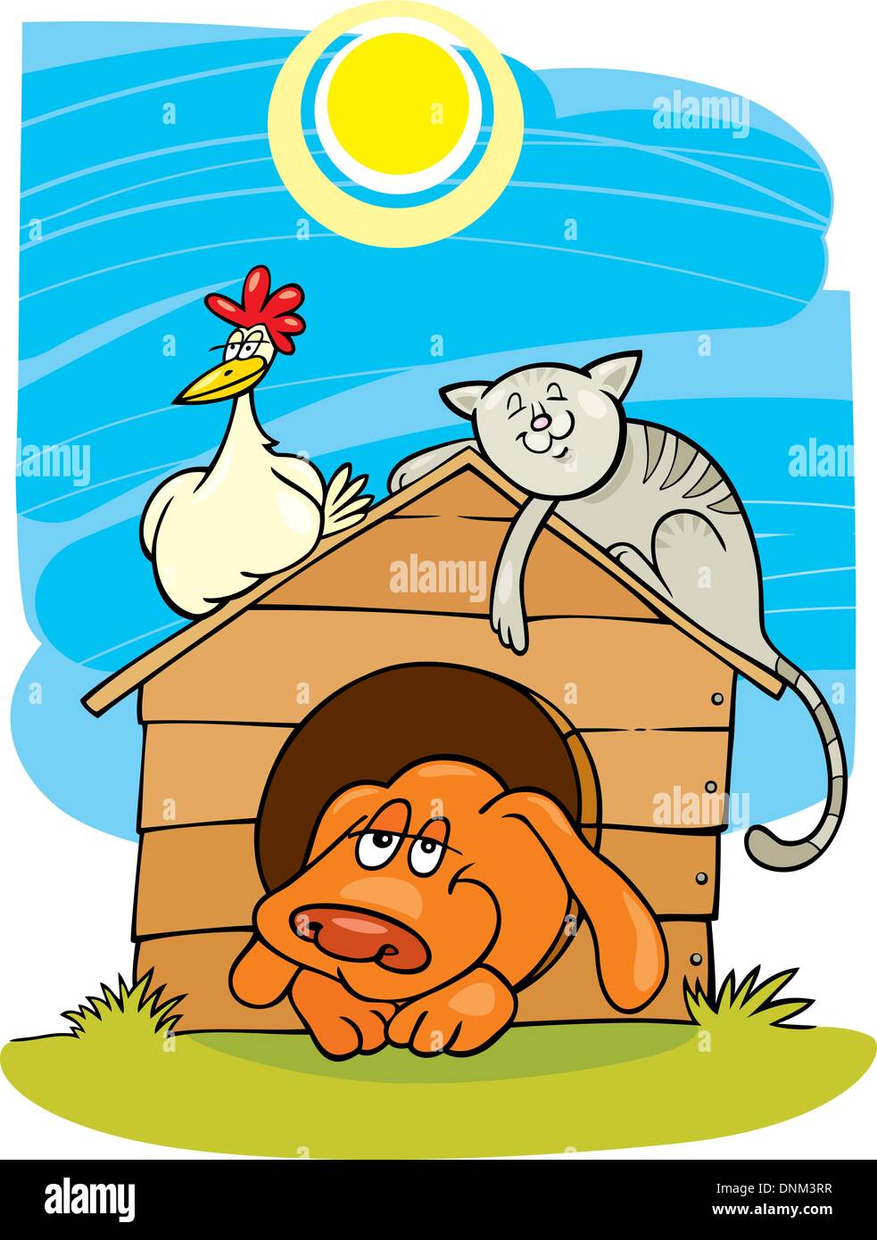 Illustration of Happy farm animals Stock Vector Image & Art - Alamy