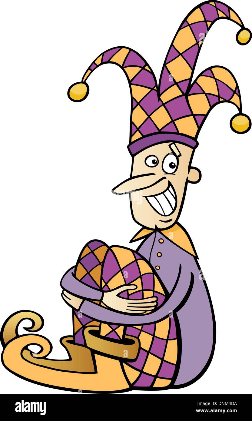 Cartoon Illustration of Funny Jester or Joker Clip Art Stock Vector Image &  Art - Alamy