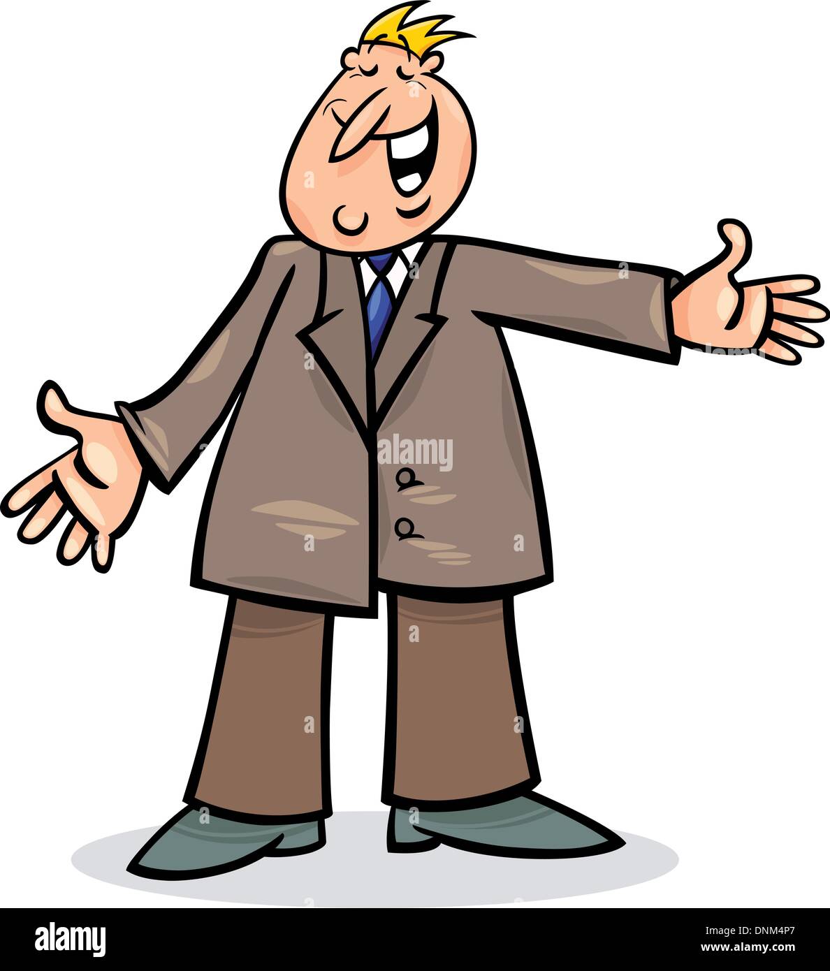 cartoon illustration of funny man in suit Stock Vector Image & Art - Alamy