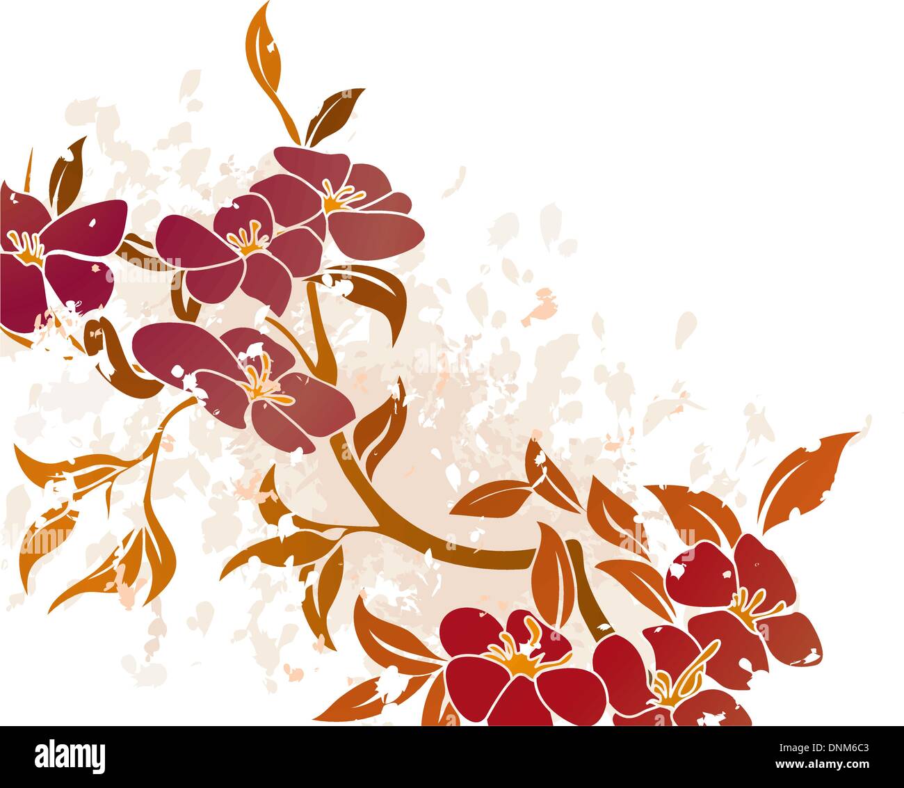 An vector illustration of a floral grunge background Stock Vector Image ...