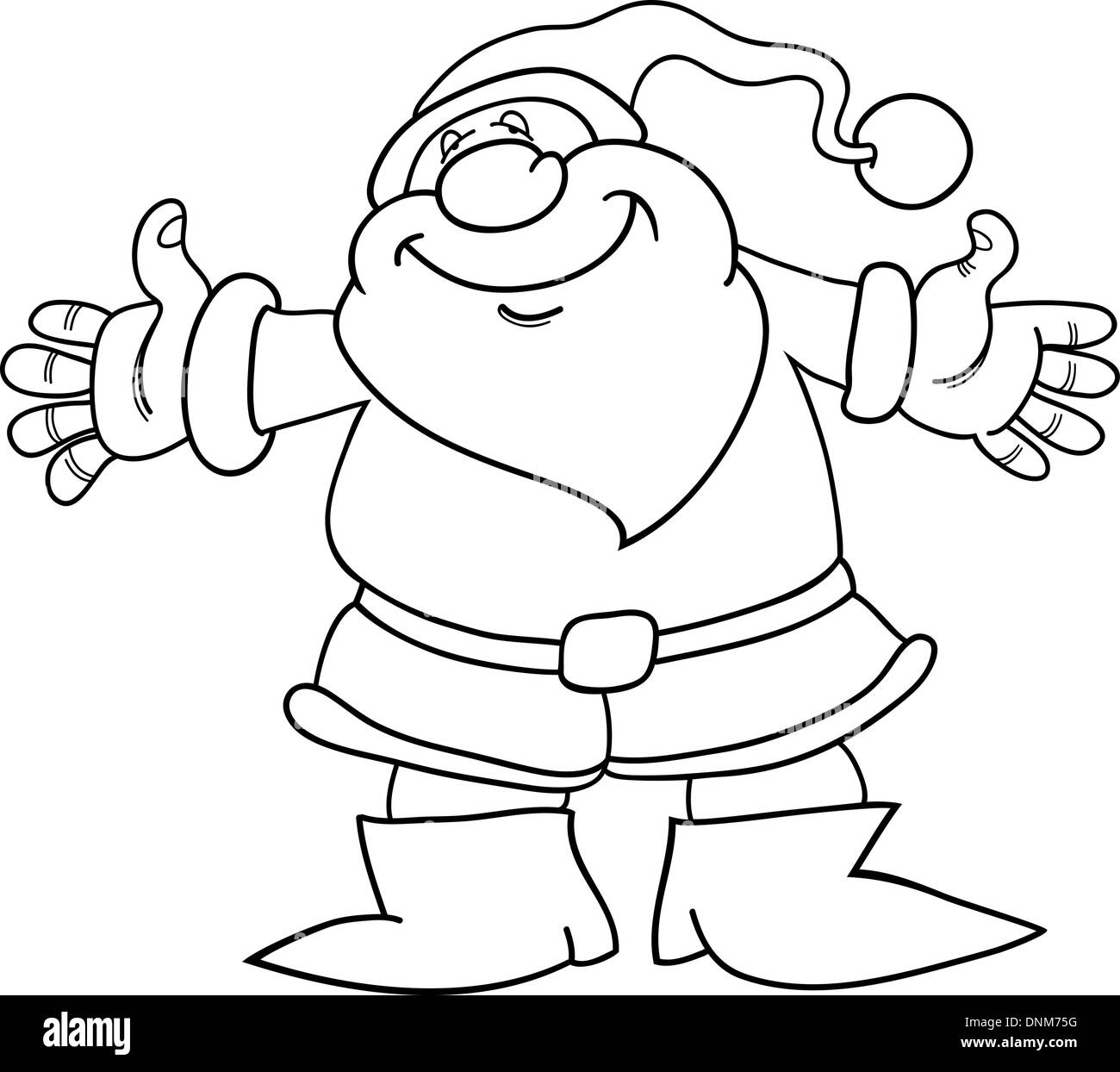 Cartoon Illustration of Santa Claus or Father Christmas or Papa Noel for  Coloring Book or Page Stock Vector Image & Art - Alamy