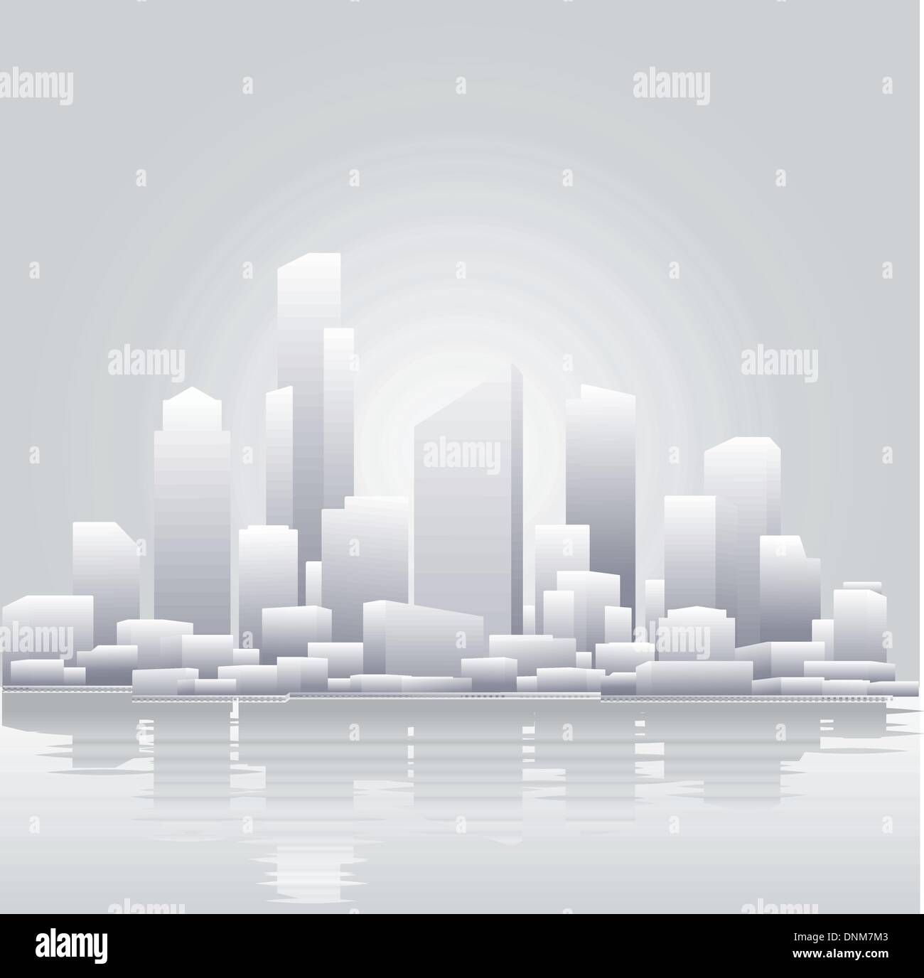 An abstract vector illustration of a city skyline Stock Vector Image ...