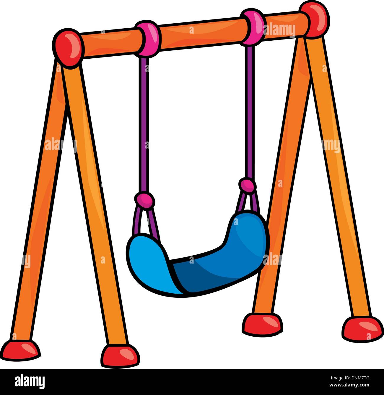 garden swing cartoon illustration Stock Vector Image & Art Alamy