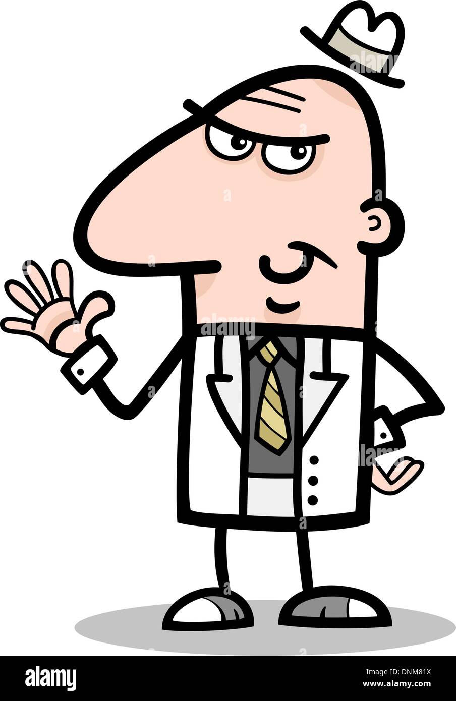 Cartoon Illustration of Man or Businessman in Suit Stock Vector Image ...