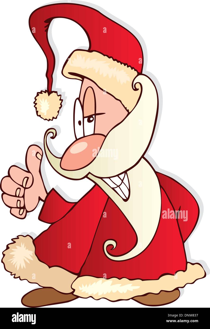 Cartoon Illustration Of Cheerful Santa Claus Stock Vector Image And Art Alamy