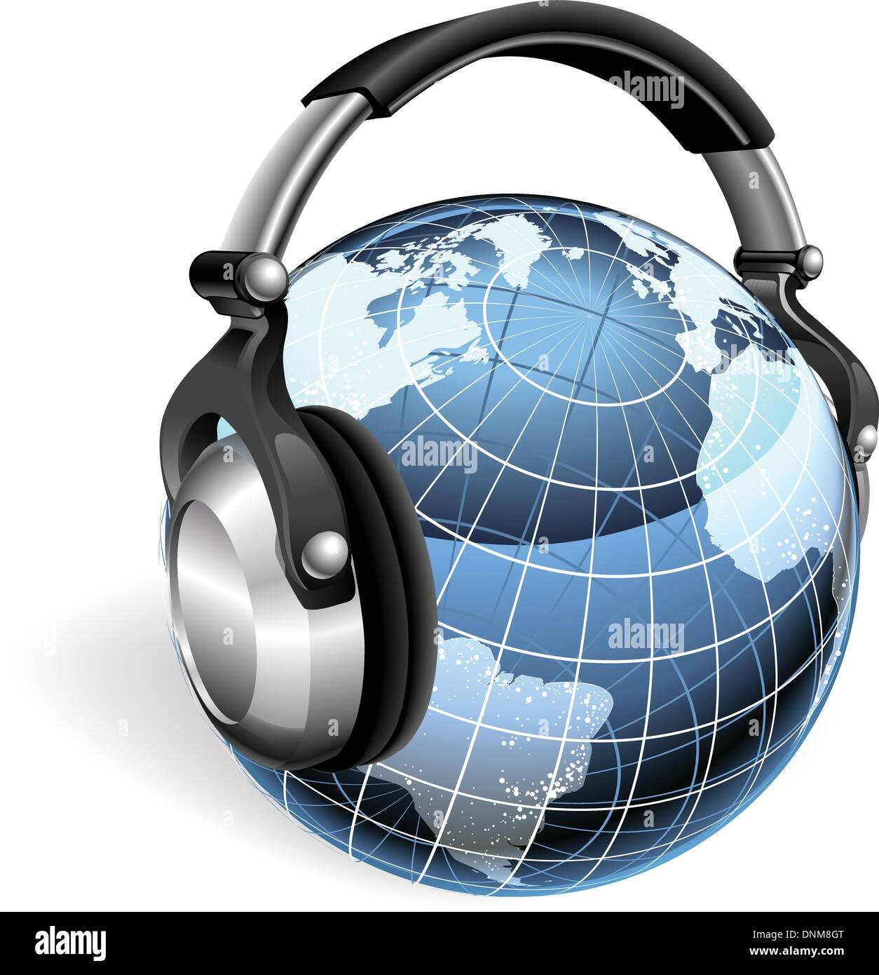 アート・デザイン・音楽 PICTURES FROM THE SURFACE OF THE EARTH Earth headphones world music concept hi-res stock