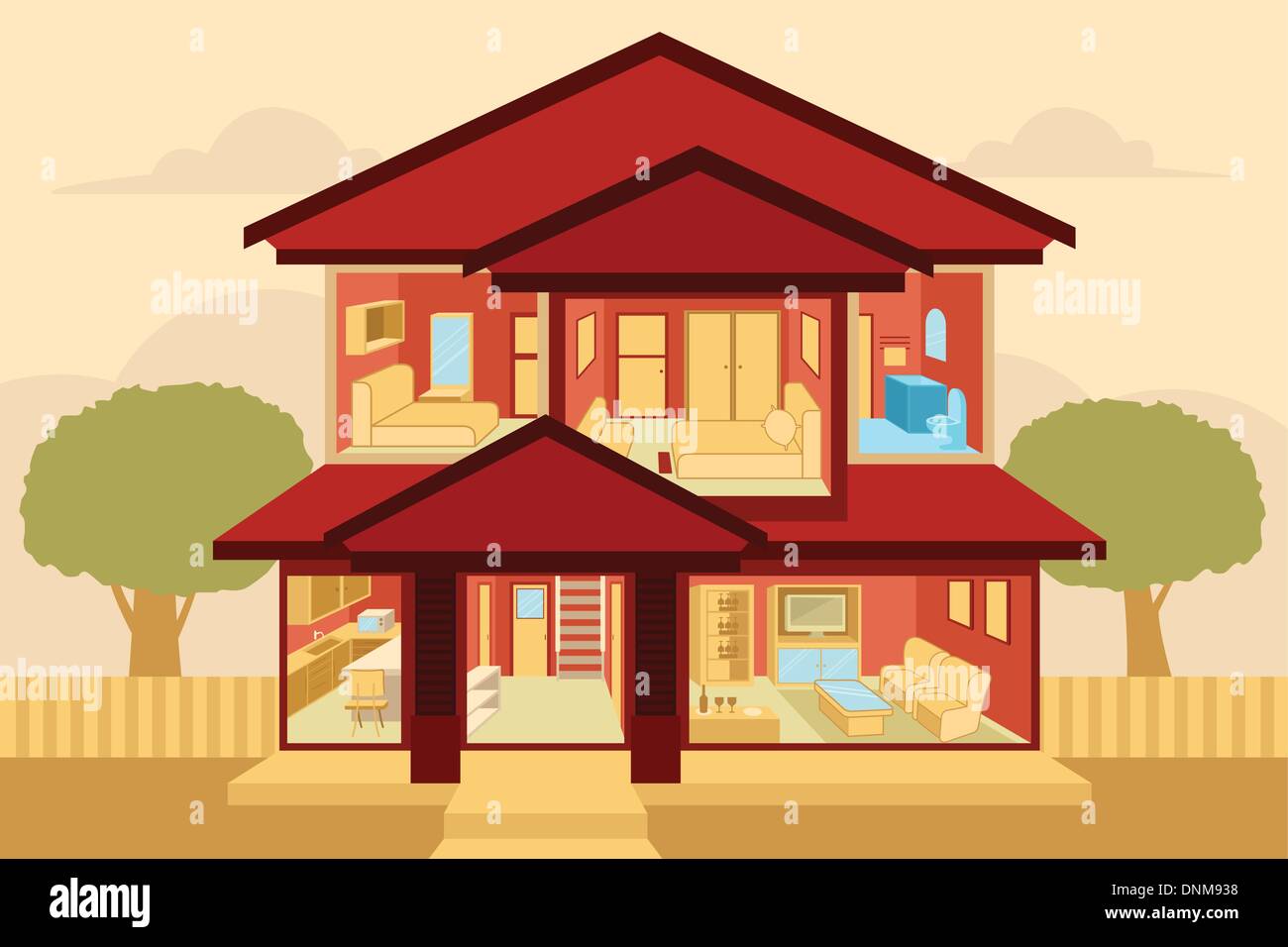 House Inside Vector Home interior vector vectors hi-res stock photography and images - Alamy
