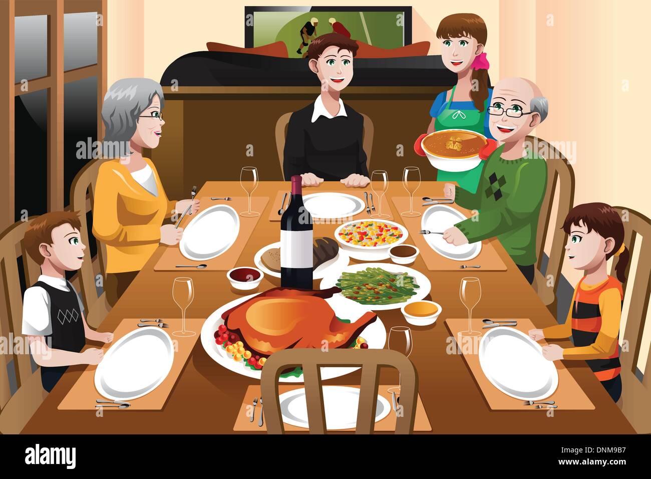 Садимся ужинать. Семья за столом мультяшный. Семья обедает за столом. Семейный ужин мультяшный. Ужин иллюстрация.