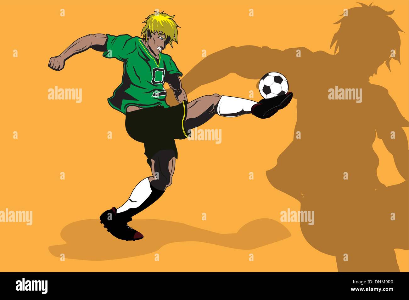 Handwriting Text Kick Off. Concept Meaning Start or Resumption of Football  Match in Which Player Kicks Ball Stock Illustration - Illustration of  project, playground: 129402589