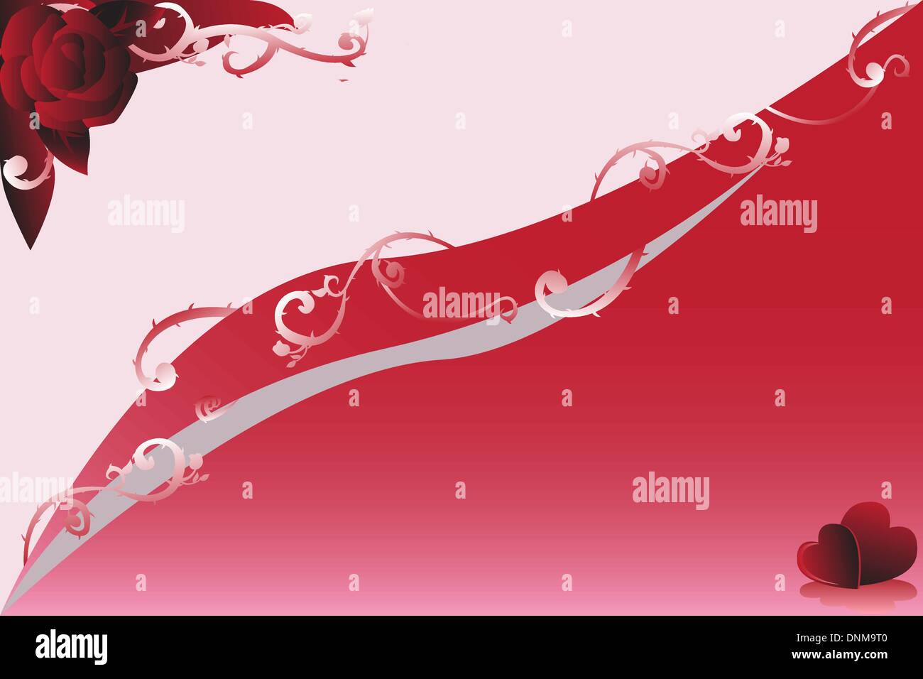A vector illustration of valentine background Stock Vector